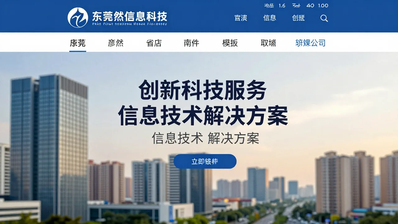 东莞市彦然信息科技有限公司 首页主视觉